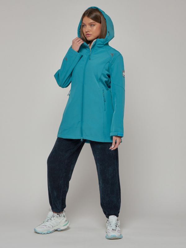 Women's windbreaker MTFORCE large size blue 22335S